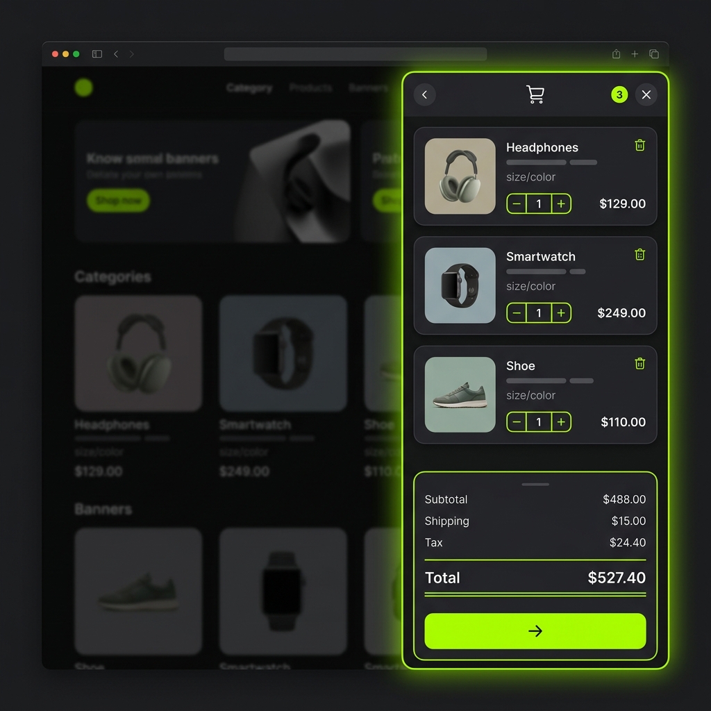 WooCommerce Shopping Cart Interface